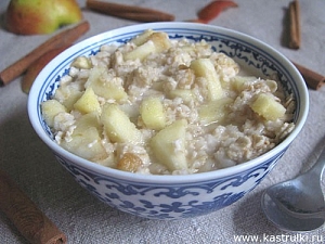Овсянка с яблоками